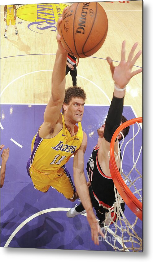 Brook Lopez Metal Print featuring the photograph Brook Lopez #2 by Andrew D. Bernstein