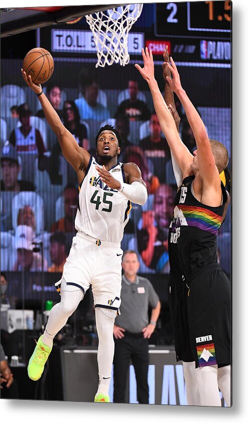 Donovan Mitchell Metal Print featuring the photograph Donovan Mitchell #2 by Garrett Ellwood