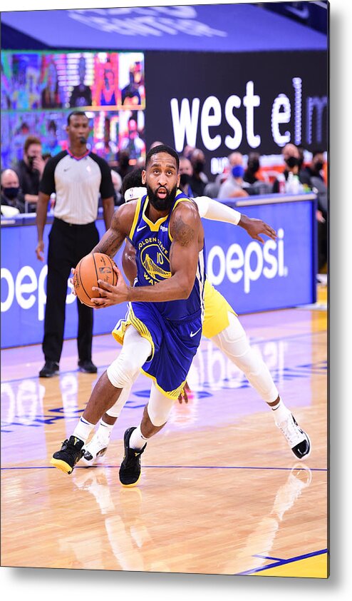 San Francisco Metal Print featuring the photograph Indiana Pacers v Golden State Warriors by Noah Graham