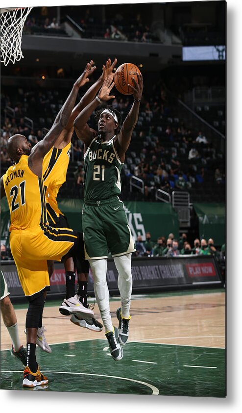 Playoffs Metal Print featuring the photograph Jrue Holiday by Gary Dineen