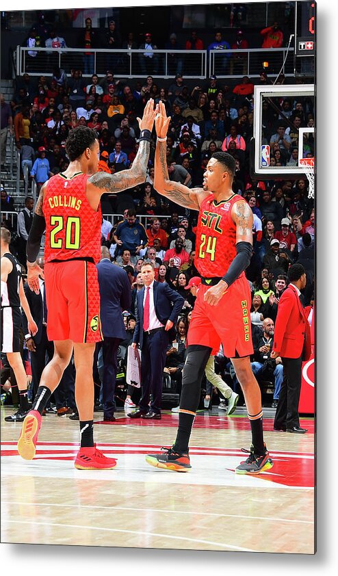 Atlanta Metal Print featuring the photograph Kent Bazemore and John Collins by Scott Cunningham