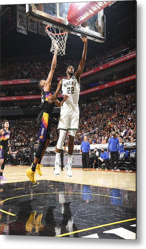 Khris Middleton Metal Print featuring the photograph Khris Middleton by Andrew D. Bernstein