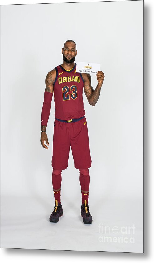 Media Day Metal Print featuring the photograph Lebron James by Michael J. Lebrecht Ii