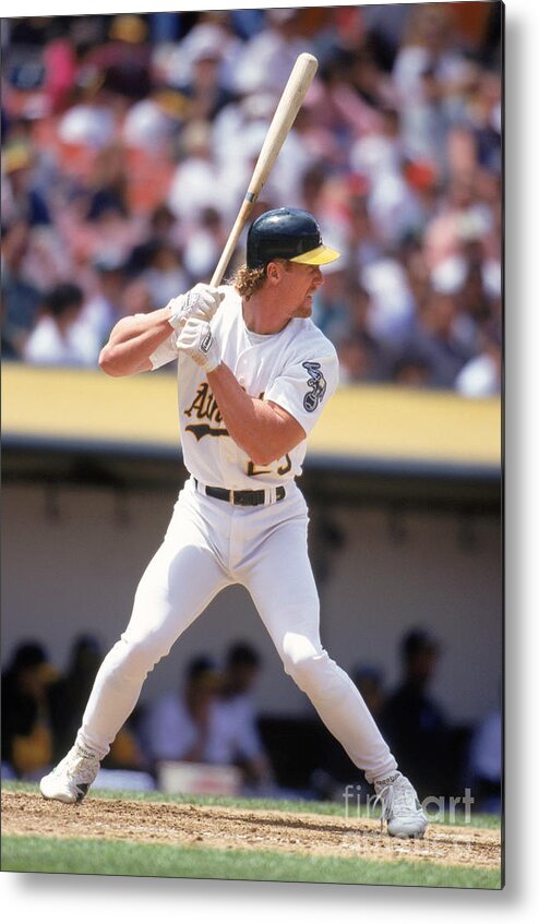 1980-1989 Metal Print featuring the photograph Mark Mcgwire by Jeff Carlick