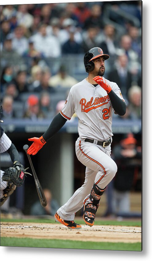 East Metal Print featuring the photograph Nick Markakis by Rob Tringali