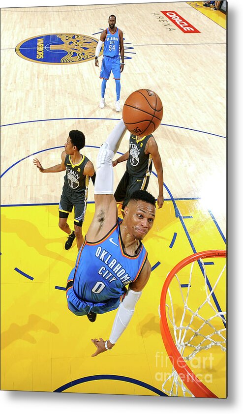 Nba Pro Basketball Metal Print featuring the photograph Russell Westbrook by Noah Graham