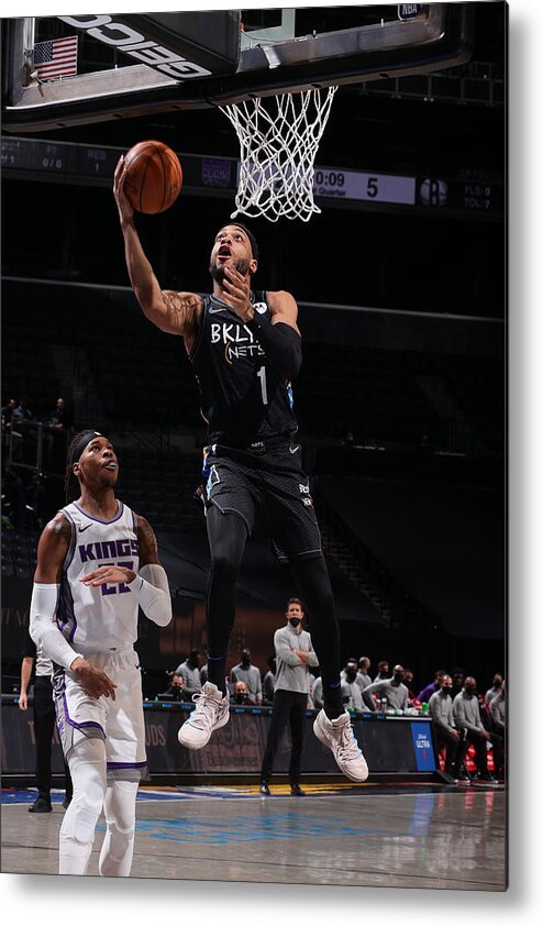 Bruce Brown Metal Print featuring the photograph Sacramento Kings v Brooklyn Nets #2 by Nathaniel S. Butler