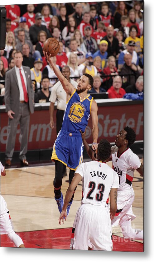 Stephen Curry Metal Print featuring the photograph Stephen Curry by Cameron Browne