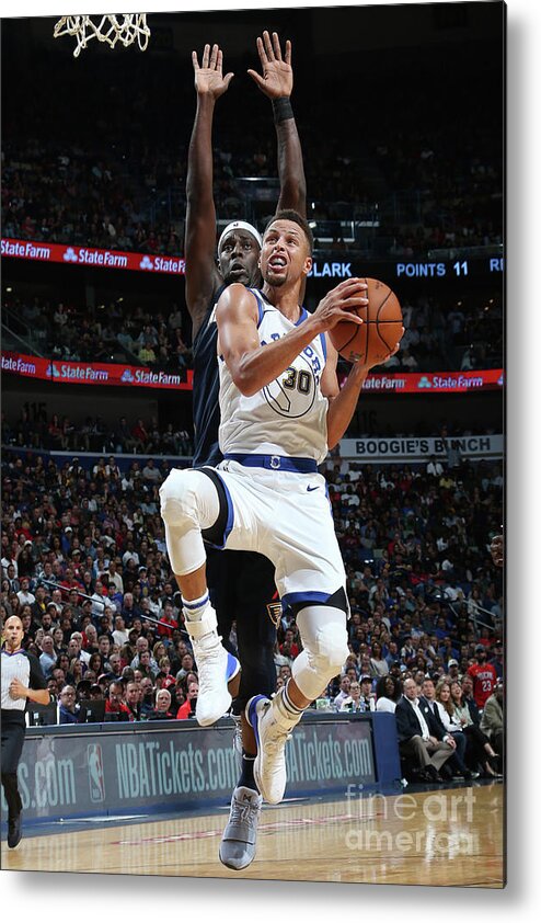 Smoothie King Center Metal Print featuring the photograph Stephen Curry by Layne Murdoch