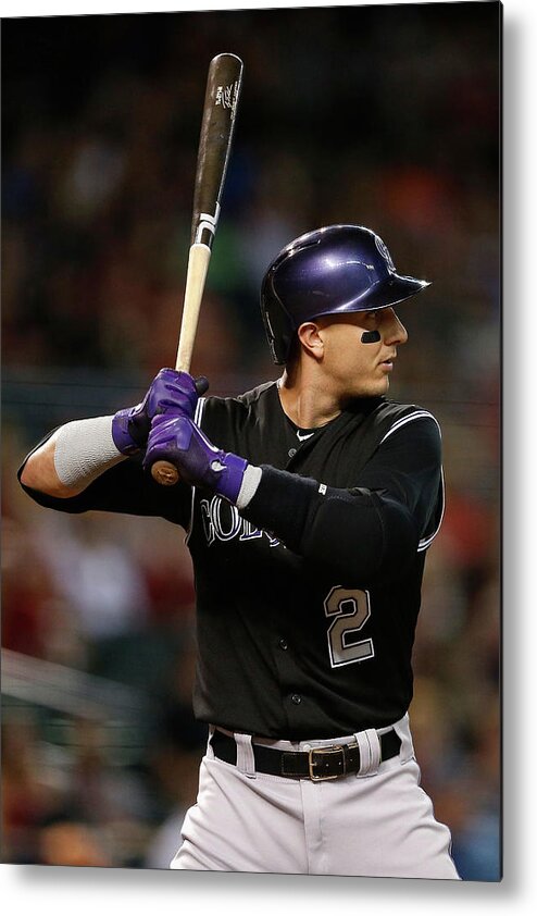 Three Quarter Length Metal Print featuring the photograph Troy Tulowitzki by Christian Petersen