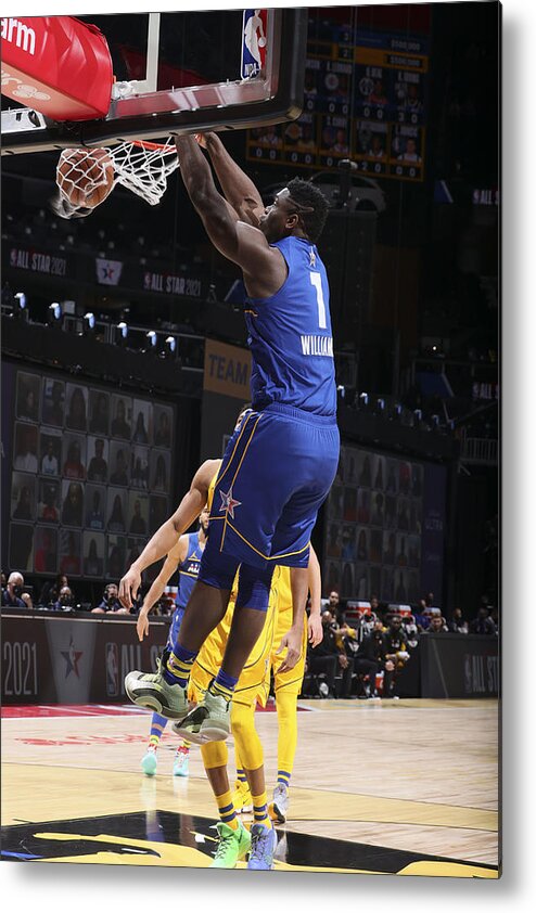 Zion Williamson Metal Print featuring the photograph Zion Williamson by Nathaniel S. Butler