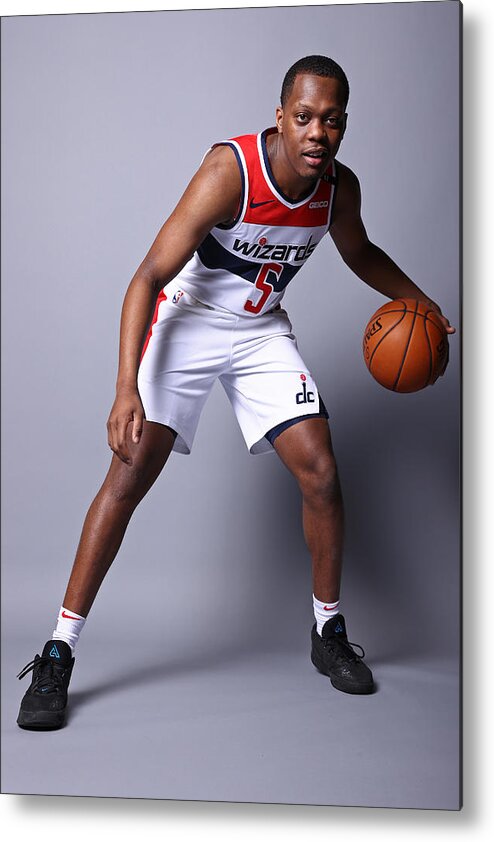 Media Day Metal Print featuring the photograph 2020-21 Washington Wizards Content Day by Ned Dishman