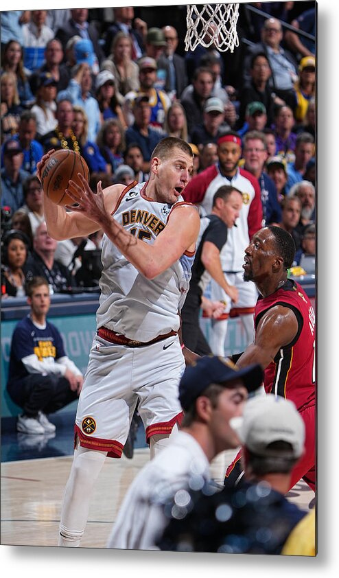 Playoffs Metal Print featuring the photograph 2023 NBA Finals - Miami Heat v Denver Nuggets by Garrett Ellwood