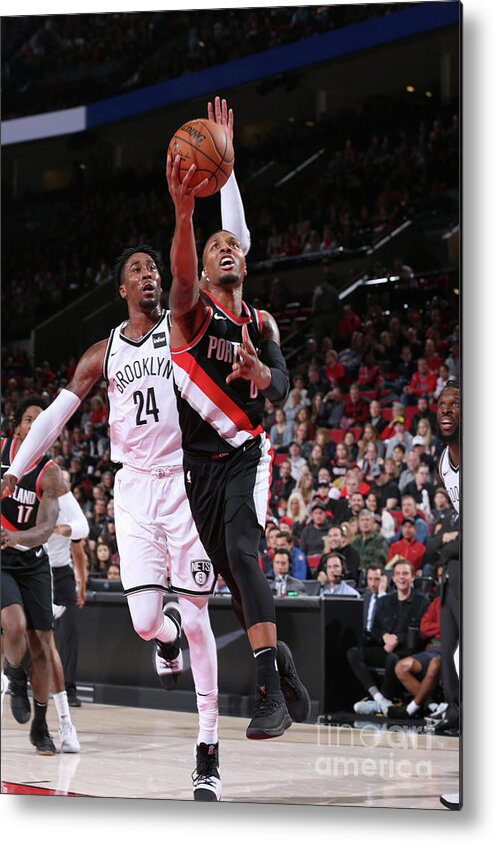 Nba Pro Basketball Metal Print featuring the photograph Damian Lillard by Sam Forencich