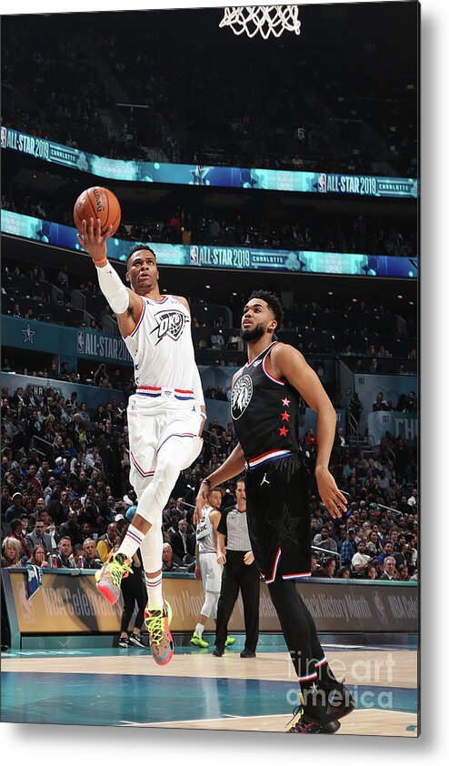 Russell Westbrook Metal Print featuring the photograph Russell Westbrook #25 by Nathaniel S. Butler