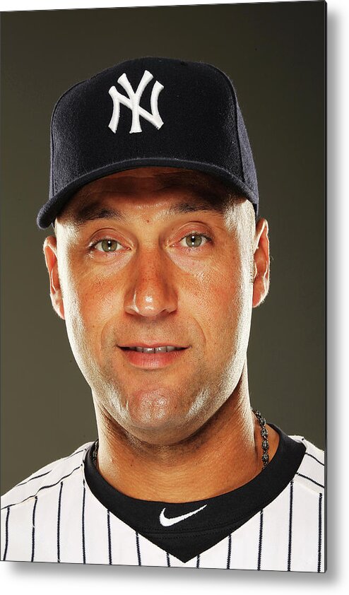 Media Day Metal Print featuring the photograph Derek Jeter by Al Bello