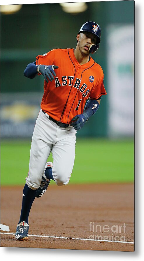 Game Two Metal Print featuring the photograph Carlos Correa by Bob Levey