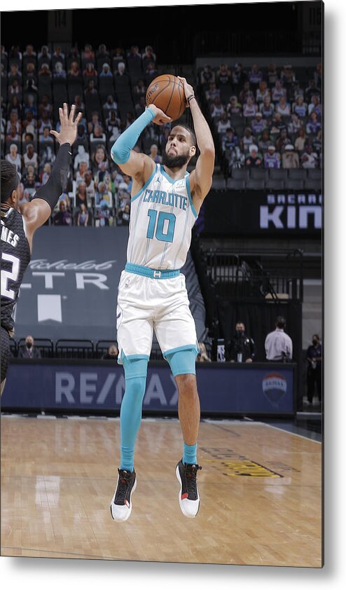 Nba Pro Basketball Metal Print featuring the photograph Charlotte Hornets v Sacramento Kings by Rocky Widner