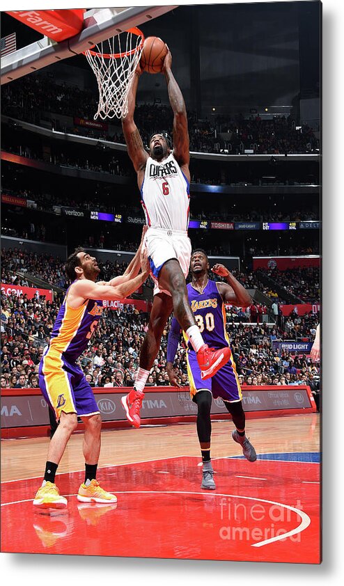 Deandre Jordan Metal Print featuring the photograph Deandre Jordan #3 by Andrew D. Bernstein