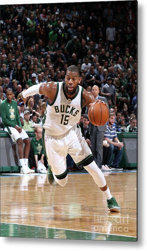 Playoffs Metal Print featuring the photograph Greg Monroe by Gary Dineen