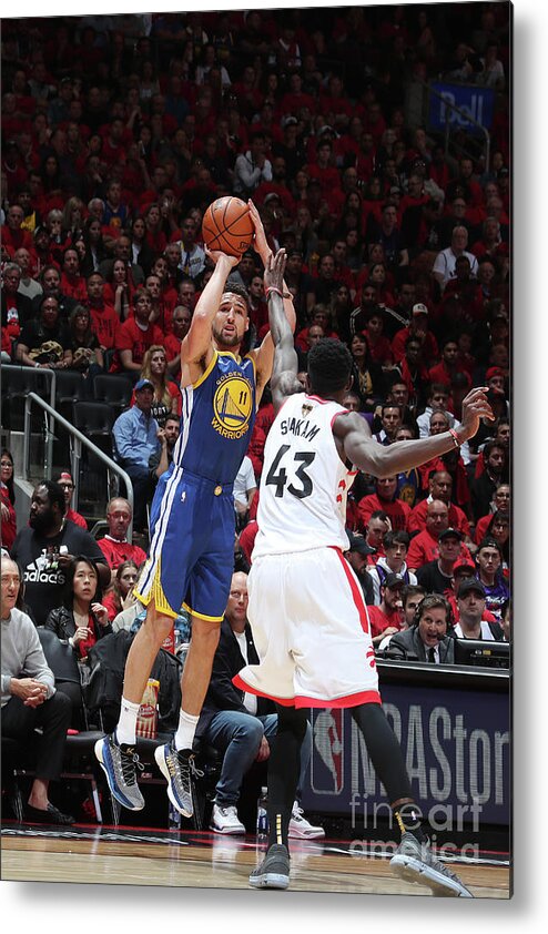 Klay Thompson Metal Print featuring the photograph Klay Thompson by Nathaniel S. Butler