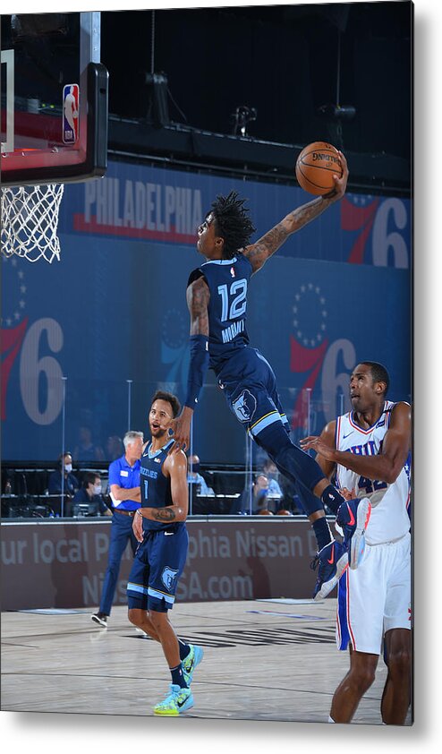 Nba Pro Basketball Metal Print featuring the photograph Memphis Grizzlies v Philadelphia 76ers by Bill Baptist