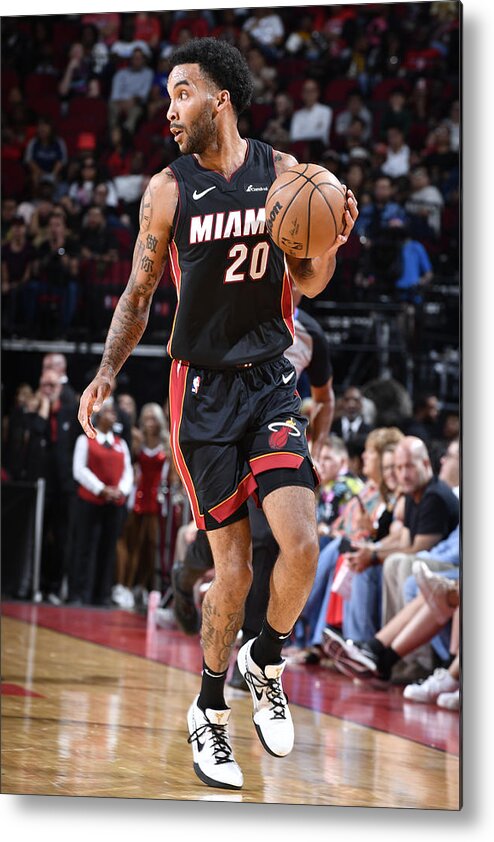 Nba Pro Basketball Metal Print featuring the photograph Miami Heat v Houston Rockets #3 by Logan Riely