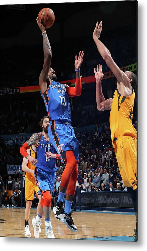 Nba Pro Basketball Metal Print featuring the photograph Paul George by Zach Beeker