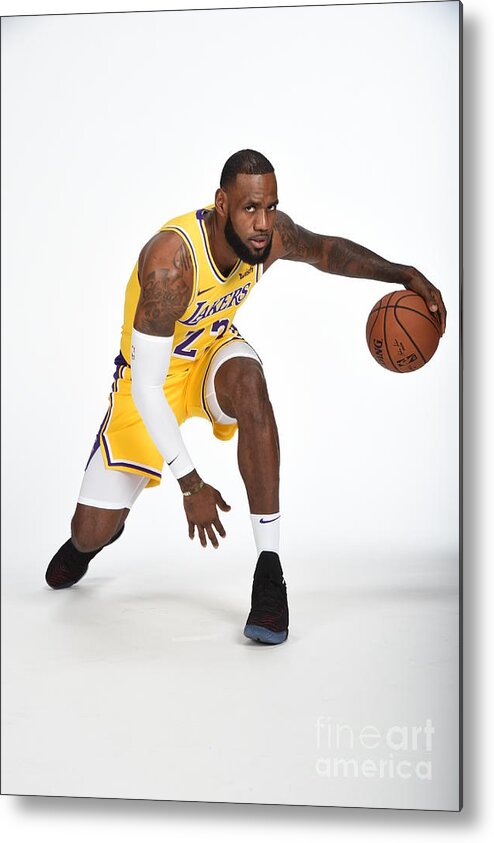 Media Day Metal Print featuring the photograph Lebron James by Andrew D. Bernstein