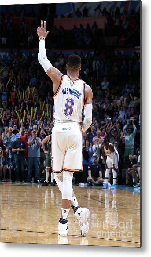 Russell Westbrook Metal Print featuring the photograph Russell Westbrook #34 by Layne Murdoch