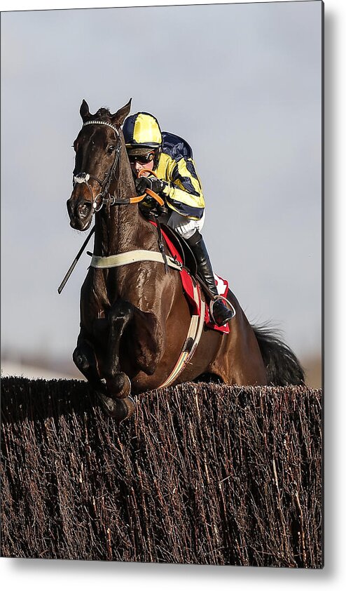People Metal Print featuring the photograph Newbury Races #372 by Alan Crowhurst