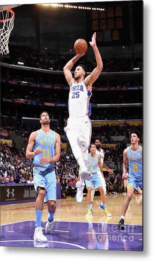 Ben Simmons Metal Print featuring the photograph Ben Simmons #4 by Andrew D. Bernstein