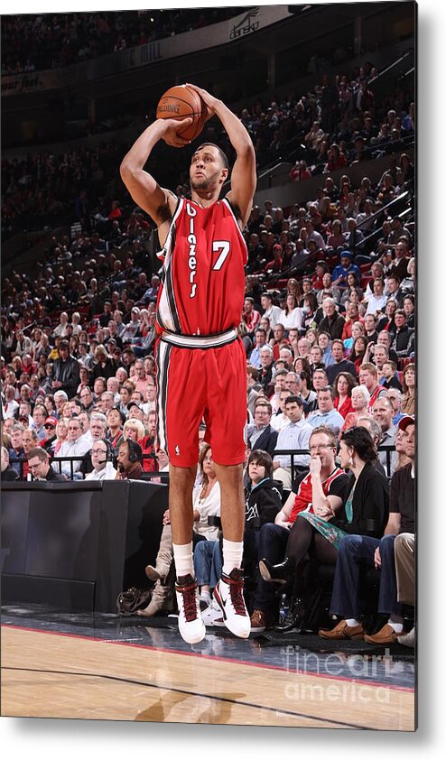 Nba Pro Basketball Metal Print featuring the photograph Brandon Roy #4 by Sam Forencich