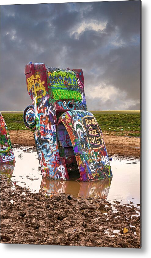 Cadillac Ranch Metal Print featuring the photograph Cadillac Ranch #4 by Chris Smith