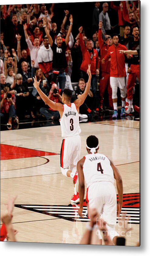 Playoffs Metal Print featuring the photograph C.j. Mccollum by Cameron Browne