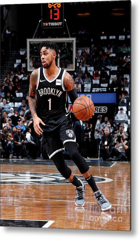 Nba Pro Basketball Metal Print featuring the photograph D'angelo Russell by Nathaniel S. Butler