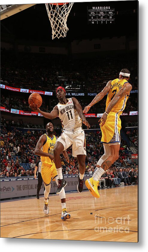 Smoothie King Center Metal Print featuring the photograph Jrue Holiday by Layne Murdoch Jr.