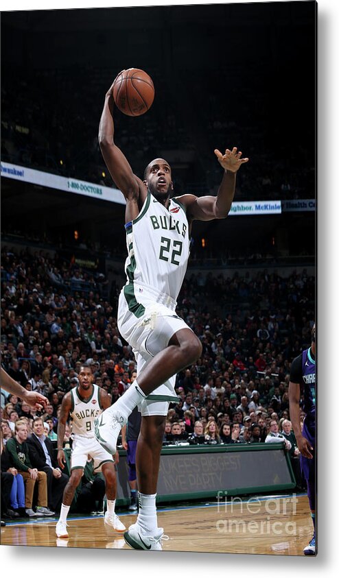 Khris Middleton Metal Print featuring the photograph Khris Middleton by Gary Dineen
