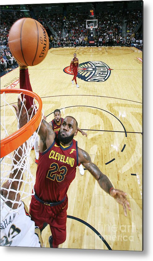 Smoothie King Center Metal Print featuring the photograph Lebron James by Layne Murdoch