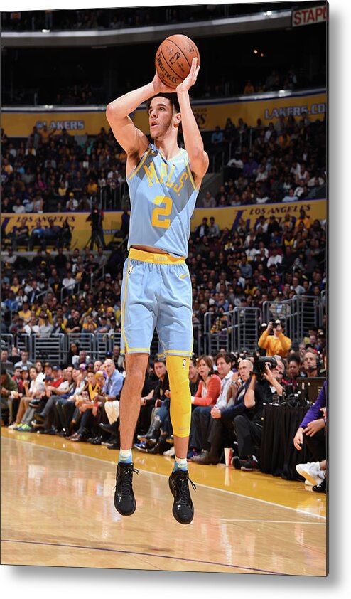 Lonzo Ball Metal Print featuring the photograph Lonzo Ball #4 by Andrew D. Bernstein