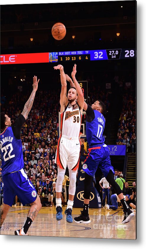 Stephen Curry Metal Print featuring the photograph Stephen Curry #44 by Noah Graham