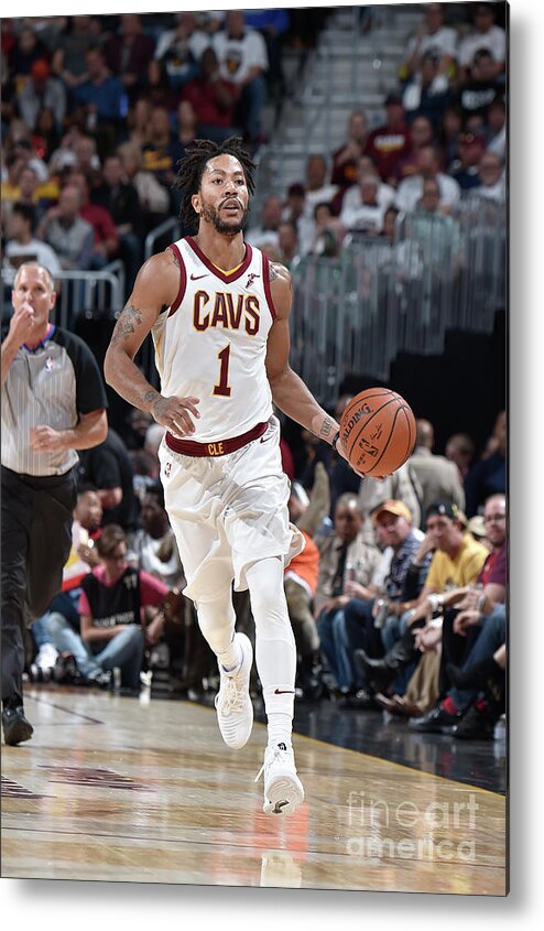 Nba Pro Basketball Metal Print featuring the photograph Derrick Rose by David Liam Kyle