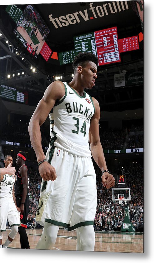 Game Two Metal Print featuring the photograph Giannis Antetokounmpo by Nathaniel S. Butler