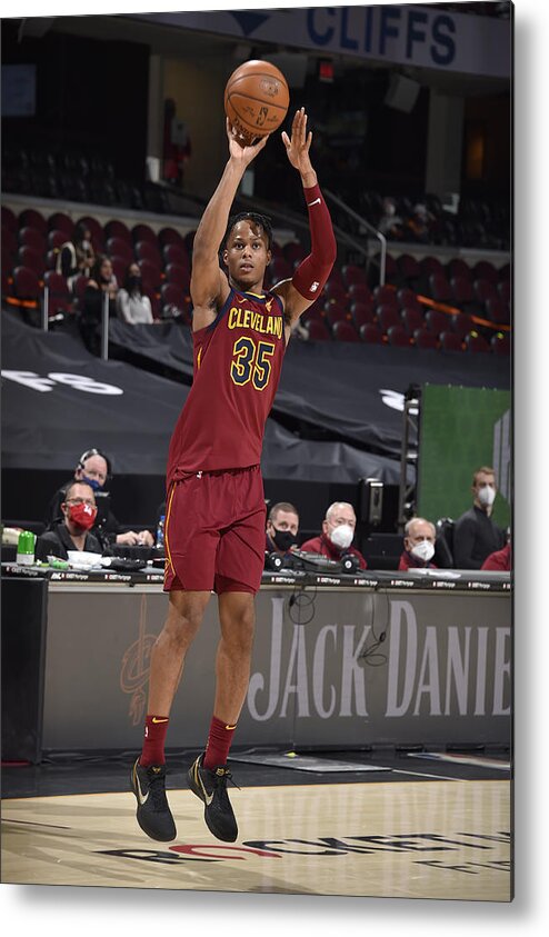 Nba Pro Basketball Metal Print featuring the photograph Milwaukee Bucks v Cleveland Cavaliers by David Liam Kyle