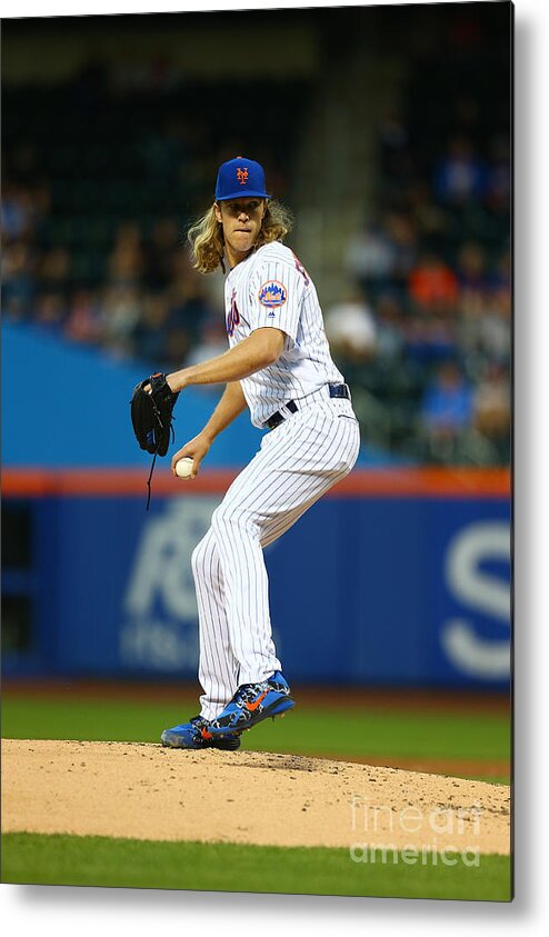 Second Inning Metal Print featuring the photograph Noah Syndergaard by Mike Stobe
