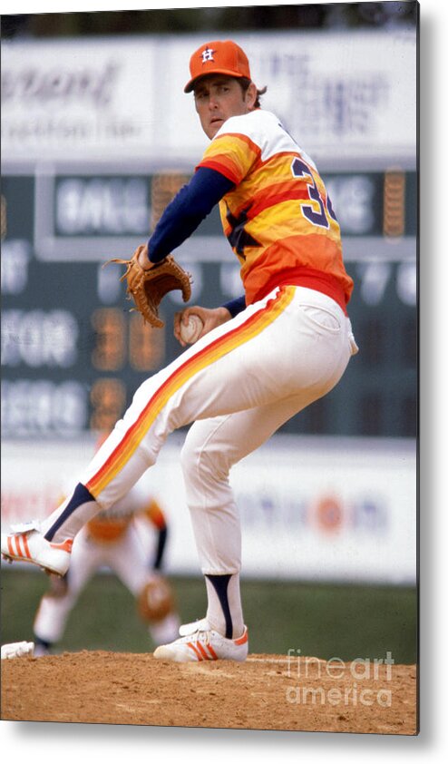 1980-1989 Metal Print featuring the photograph Nolan Ryan #5 by Rich Pilling