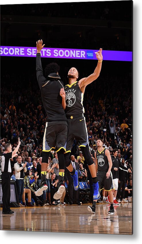 Stephen Curry Metal Print featuring the photograph Stephen Curry #57 by Noah Graham