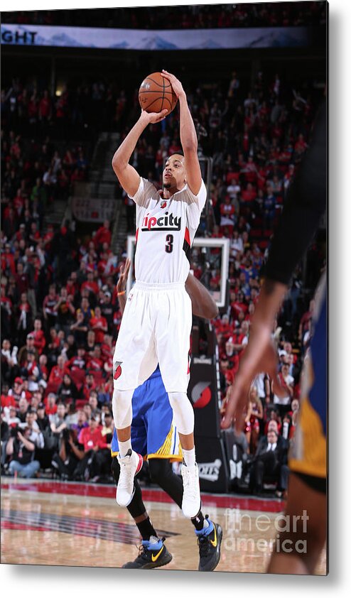 Playoffs Metal Print featuring the photograph C.j. Mccollum by Sam Forencich