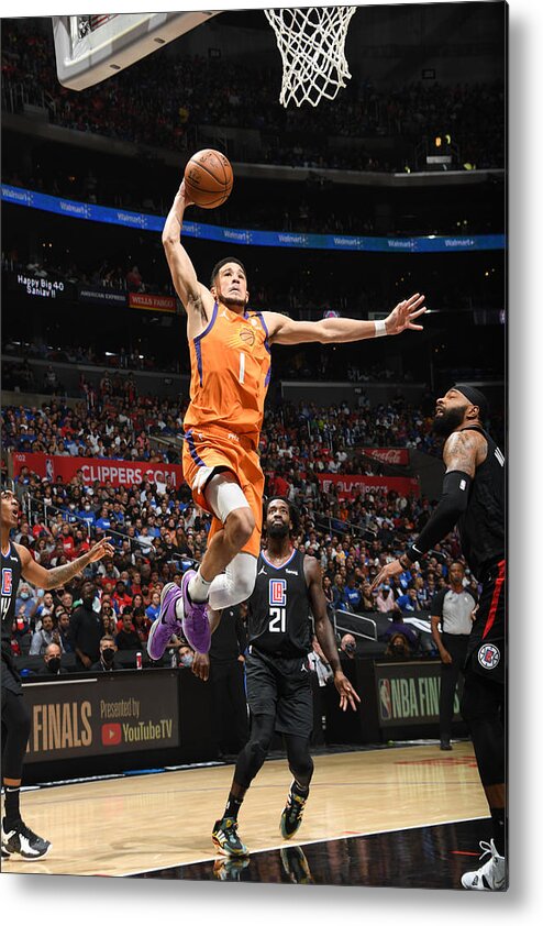 Devin Booker Metal Print featuring the photograph Devin Booker by Andrew D. Bernstein