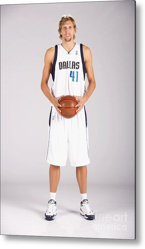 Media Day Metal Print featuring the photograph Dirk Nowitzki by Glenn James